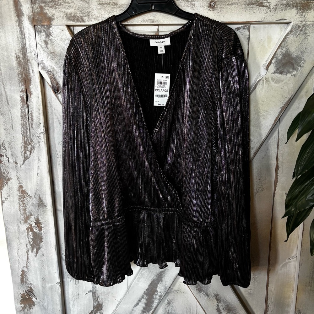 Gunmetal party top
